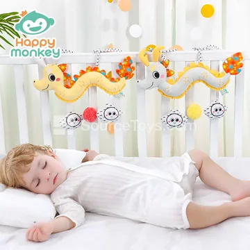 Happy Monkey Pushchair Rattle Toy Nordic-Style Baby Cot Decoration