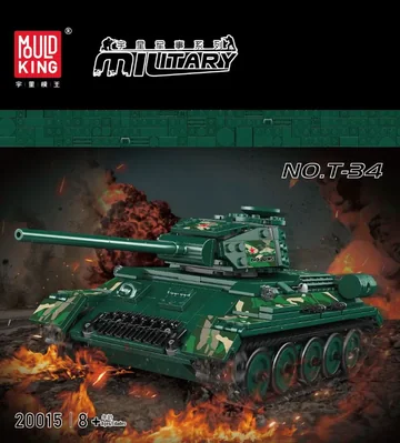DIY Building Blocks T-34 Tank (Electric Gyroscope with Sound) APP Edition