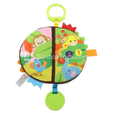 Baby Cloth Book with Crinkle Paper Rattle Car Hanging Bed Hanging Soothing Early Education Cloth Book