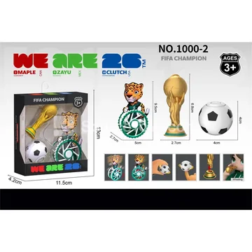 World Cup Mascot Tumbler, Trophy Whistle, Finger Spinner Soccer