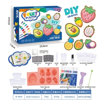 DIY Fruit Plaster Fridge Magnet