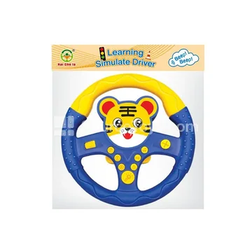 Cartoon Steering Wheel 360° Rotation Tiger Style Blue