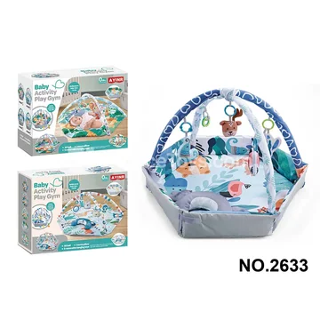 Baby Cartoon Multifunction Elephant Play Mat and Fence Hexagon 4-in-1