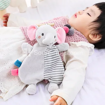 Solid Color Comfort Blanket Elephant