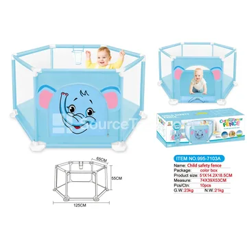 125cm Printed Elephant Playpen for Kids