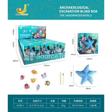 Marine Creature Fossil Dig Display Box