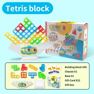 48pcs Wobbly Stacking Blocks Balance Game