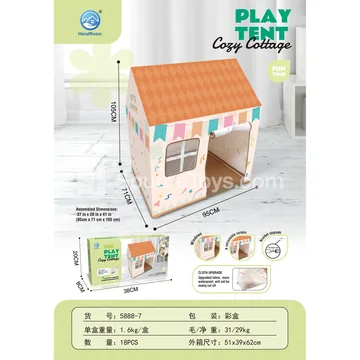 Orange Ribbon Play Tent