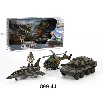 Friction-Powered Military Playset with Lights & Sounds