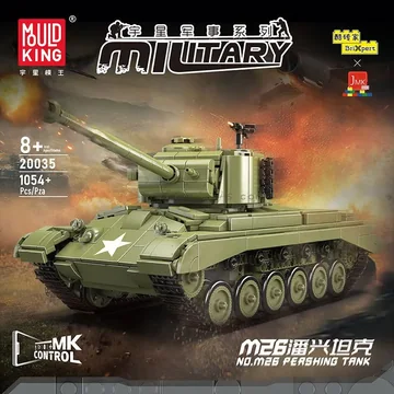 M26 Pershing Tank Building Blocks (Electric APP Version) 1054 PCS