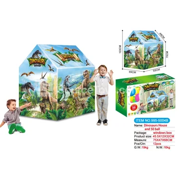 Dinosaur World Kids Play Tent with 50 Ocean Balls