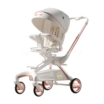 Space Capsule A8 Double Push Rod Stroller (White-Gold, Champagne Gold, Su Gu Green, Black-Gold)