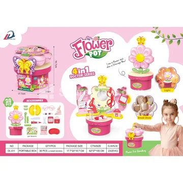 Light-up 4-in-1 Pretend-Play Doctor & Vanity Set with DIY Accessories