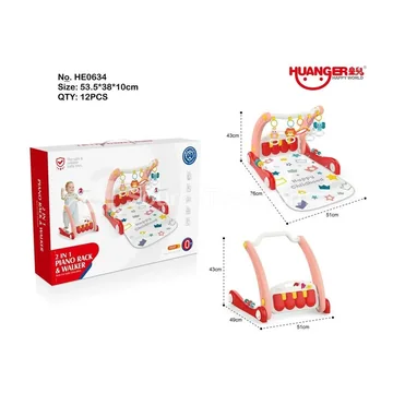 2-in-1 Foot Pedal Walker and Exercise Ride-On (Red)