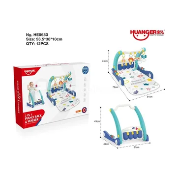 2-in-1 Foot Pedal Fitness Walker (Blue)