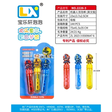 Robot Bubble Wand 3pcs 35ml