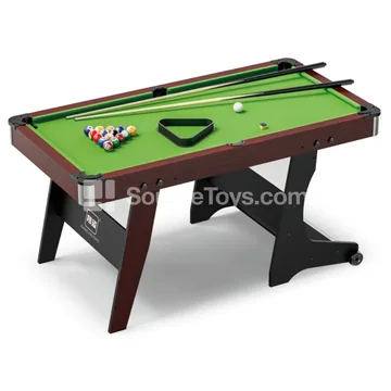 XJ8803 1.6M Foldable Pool Table with Cues and Balls