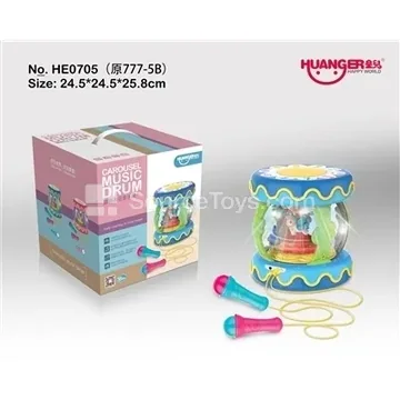Baby Music Rotating Drum (Large, Blue)