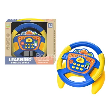 360-Degree Rotating U-Base Steering Wheel with 7 Blue Buttons