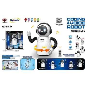 Remote Control Programming Voice-Activated Robot Ready to Play
