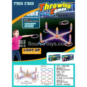 LED Ring Toss Orange Stand Outdoor Game