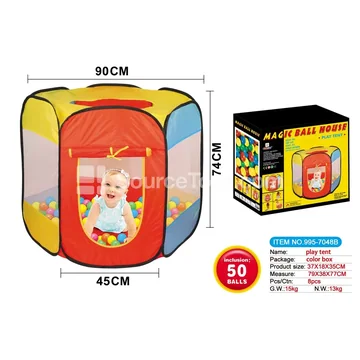 Kids Play Tent with 50 Ocean Balls (7 cm) (995-7048B)