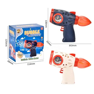 Multi-Hole Rocket Bubble Gun (with Lights)