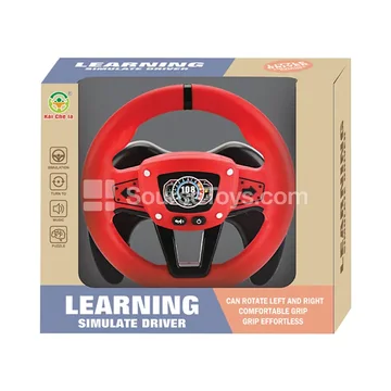 Steering Wheel Toy Simulated Red 19U Base 360° Rotation