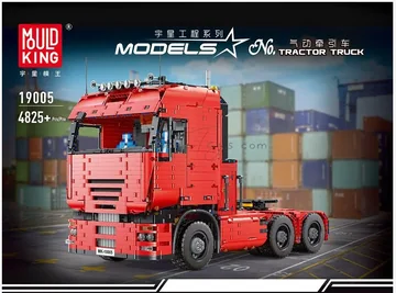 DIY Assembly Building Blocks Pneumatic Tractor Truck APP Version