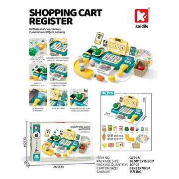 Pretend Play Supermarket Cash Register (Upgraded Version)