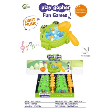 Educational Whack-a-Mole with Lights & Music / Frog (10PCS)