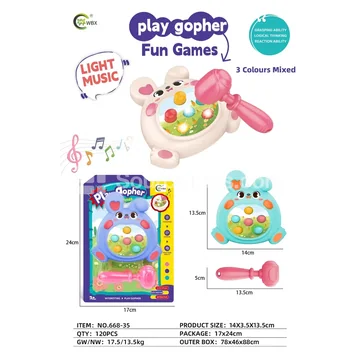 Whack-a-Mole with Lights & Music / Rabbit (3 Colors Assorted)