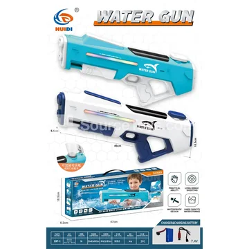 Electric Water Gun with Automatic Suction, Continuous Firing, and Lights