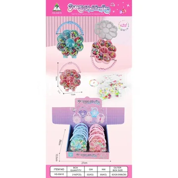 Girls Bead 8-Angle Flower (12PCS)