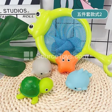 Frog Net Scoop + Light-Up Vinyl Figures (4 pcs) (TT522)