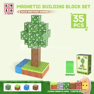 35PCS Magnetic Building Blocks Set: Trees