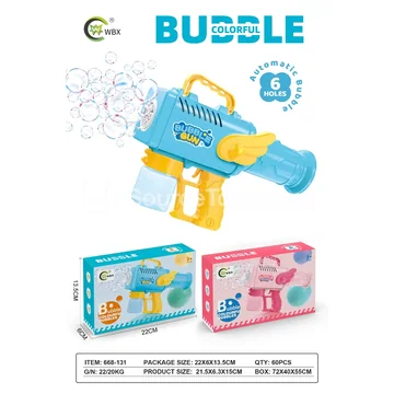 Automatic 6-Hole Bubble Gun