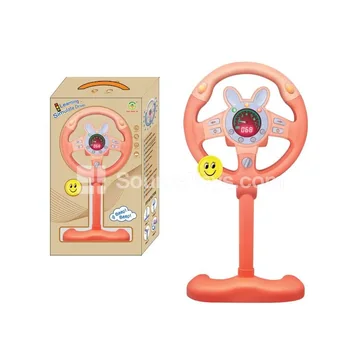 Steering Wheel Vertical Bunny Digital Simulation 360° Rotation (Grapefruit Pink) Large Package