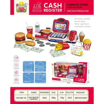 Hamburger Cash Register Set