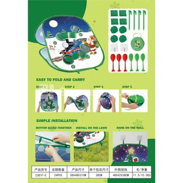 Foldable Bean Bag Toss Board 3-in-1 Throwing Target