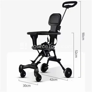 Baby Stroller (Black, Brown)