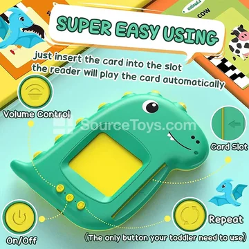 Bilingual Card Reader (Dinosaur Design, 112 Cards, English Only)