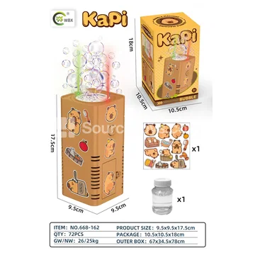 Automatic 12-Hole Capybara Bubble Machine