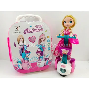 Sophia Multidirectional Light & Music Balance Scooter with Trolley Case