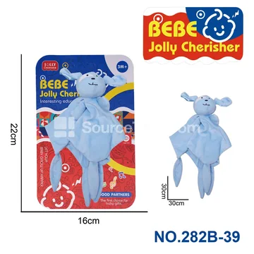 Plush Comfort Blanket Blue Dog