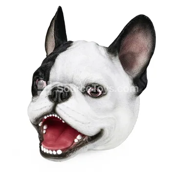 Black and White French Bulldog Hand Puppet Head (Pe Bag + Hang Tag)