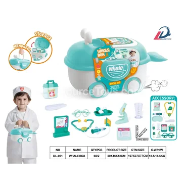 Pretend-Play Doctor Kit in Whale-Shaped Carry Case