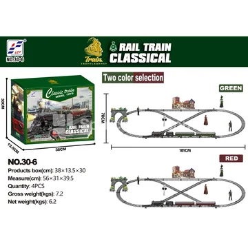 Remote Control Plastic Smart Light & Smoke Vintage Train with Illuminated Cars
