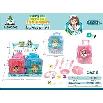 Doctor Pretend-Play Suitcase Set (6 Pcs, Single Price)