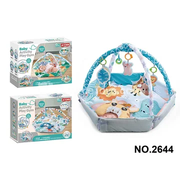 Baby Cartoon Multi-Function Giraffe Play Mat and Fence, Hexagon 4-in-1